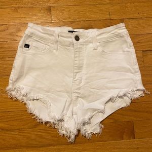 White Denim Shorts